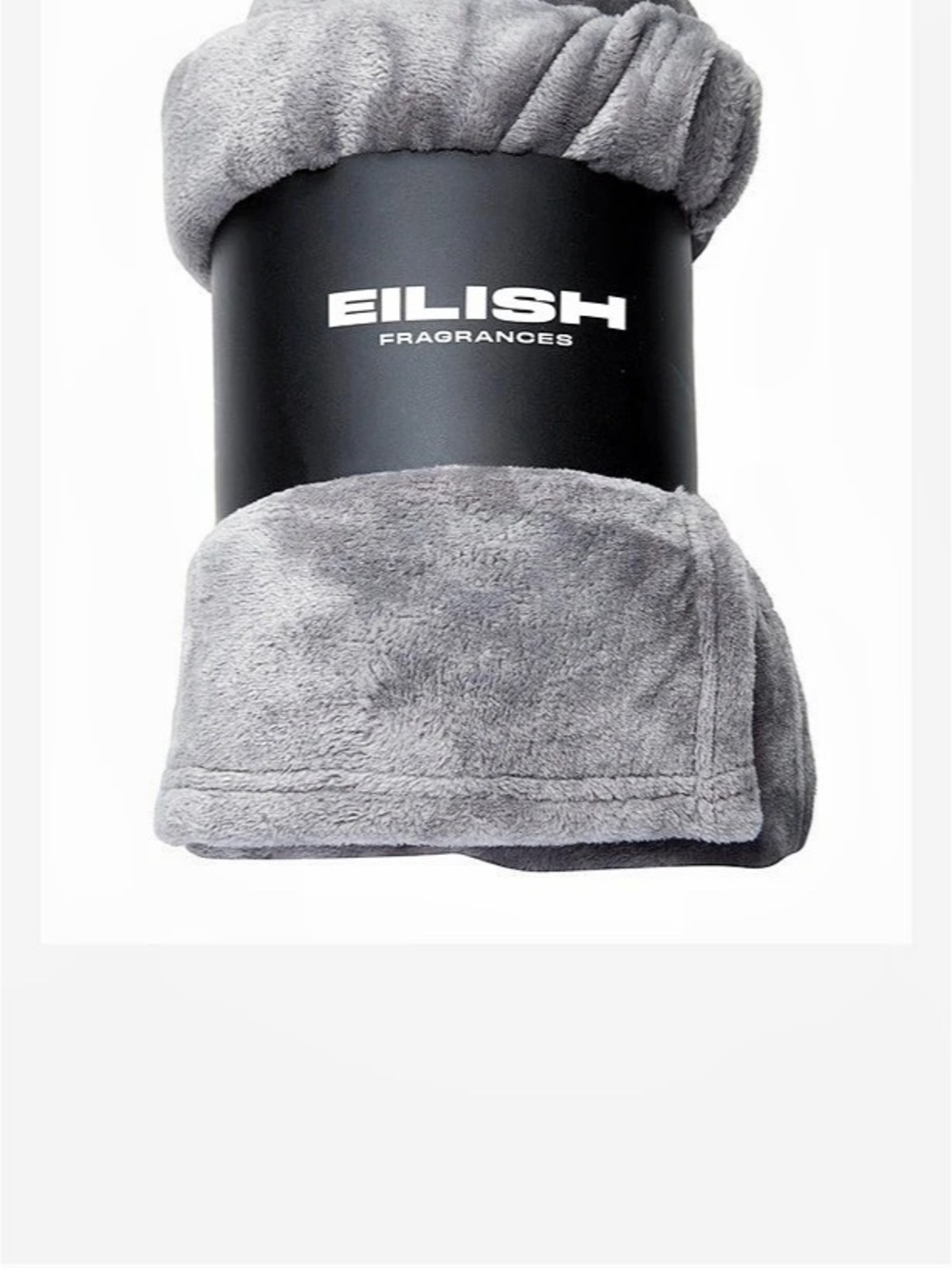 EILISH Gray Plush blanket Wrap NWT